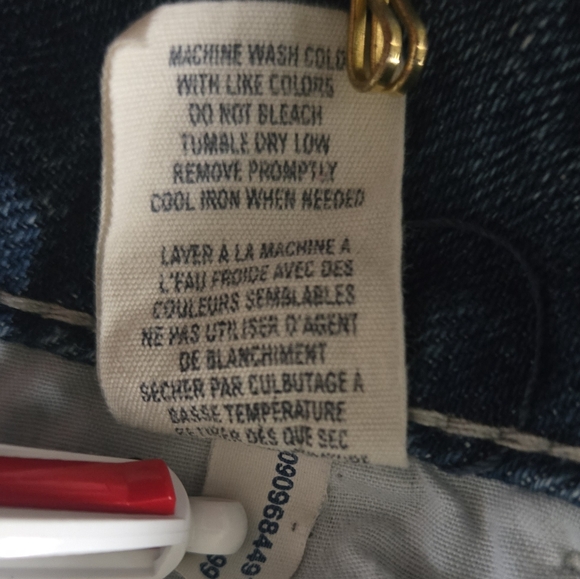 VintageAmerican Eagle Live Your Life Y2K Blue Jean Mini Skirt Distressed Sz 12 - Picture 5 of 7